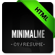 MinimalMe - Minimal HTML CV / Resume Template - ThemeForest Item for Sale