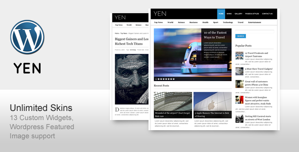 YEN - Magazine, News and Blog Wordpress Template - News / Editorial Blog / Magazine