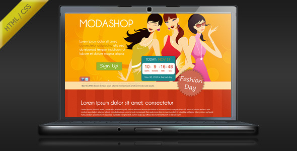 Modashop - Attractive Landing Page Template - Fashion Retail