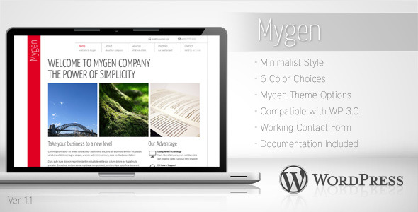 Mygen - Minimalist Business Wordpress Theme 2 - Corporate WordPress