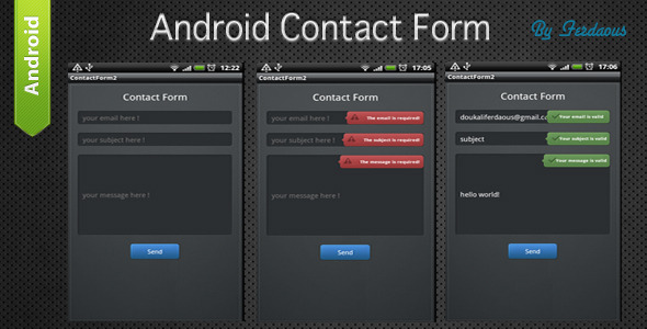 Android Contact Form - CodeCanyon Item for Sale