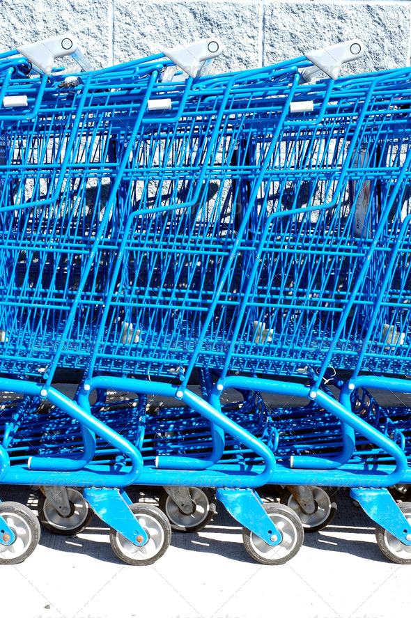 Blue Shopping Carts
