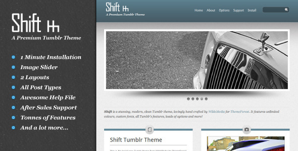 Shift Tumblr Theme - Blog Tumblr