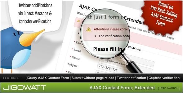 AJAX Contact Form; Extended - CodeCanyon Item for Sale