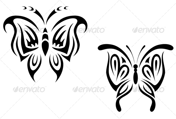 Black And White Butterfly Tattoos. Butterfly tattoo