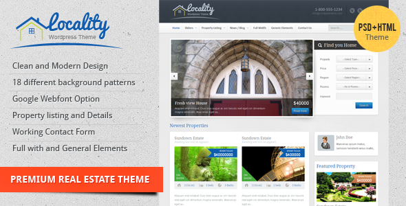 Locality - Real Estate Theme - ThemeForest Item for Sale