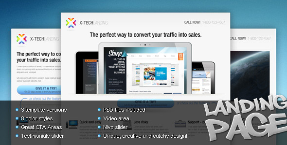 X-Tech Landing Page - Landing Pages Marketing