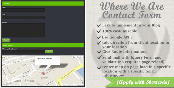 Where We Are Contact Form - CodeCanyon Item for Sale