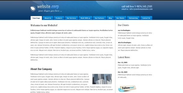 Website Corp Drupal 6 Theme - Drupal CMS Themes
