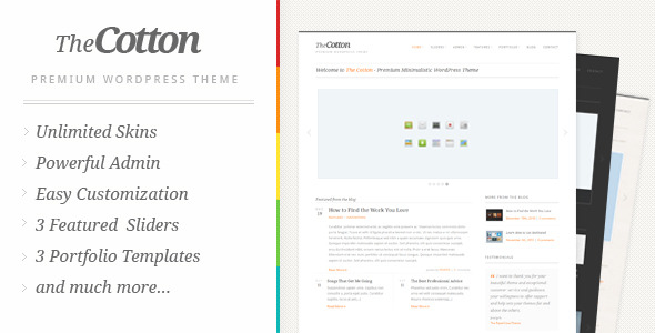 The Cotton - Powerful Minimalistic WordPress Theme - Portfolio Creative