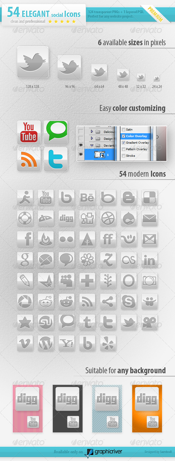54 Social Media Icons