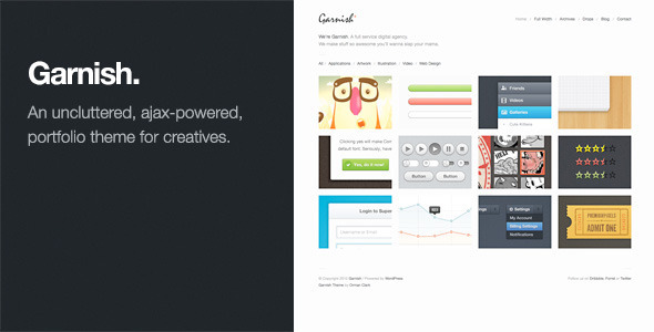 Garnish: Clean-Cut WordPress Portfolio Theme