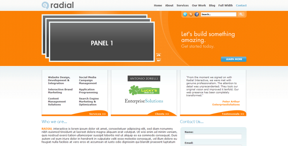 Radial (HTML) Business / Corporate Portfolio Theme - Corporate Site Templates