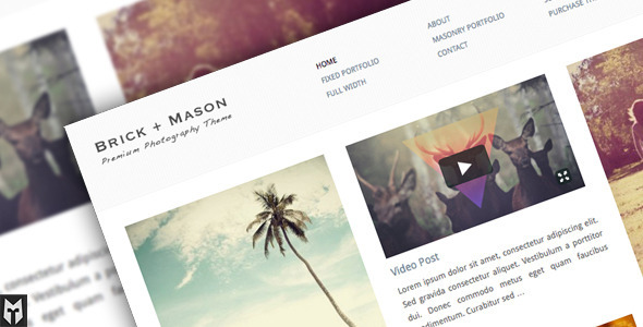 Brick + Mason: Premium Photography and Blog Theme - Photography Creative