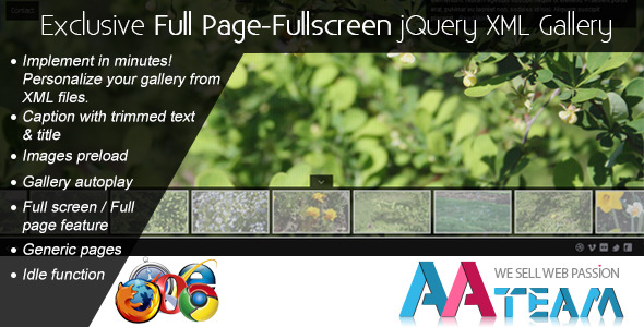 Exclusive Full Page-Fullscreen jQuery XML Gallery - CodeCanyon Item for Sale