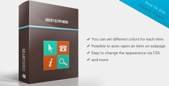 jQuery Glyph Menu - CodeCanyon Item for Sale