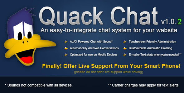 Quack Chat Live Chat System - CodeCanyon Item for Sale