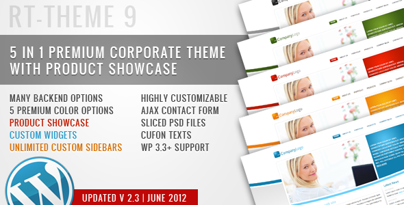 RT-Theme 9 / Business Theme 5 in 1 For Wordpress - Business Corporate