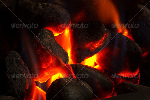 imitation coal fire