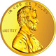 Vector American Money, gold Dollar coin with the i - 3