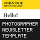 Photographer Newsletter Template - ThemeForest Item for Sale