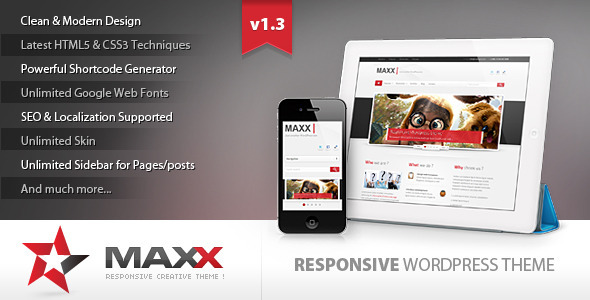 Maxx - Responsive Creative WordPress Theme - Business Corporate