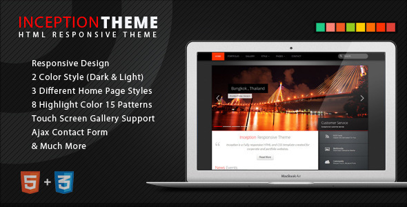 Inception Theme Responsive HTML - Corporate Site Templates