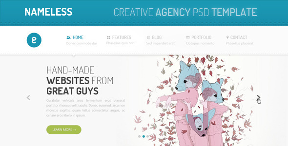 Nameless - Creative Agency PSD Template - Creative PSD Templates