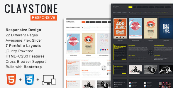 Claystone - Responsive HTML Template - Creative Site Templates