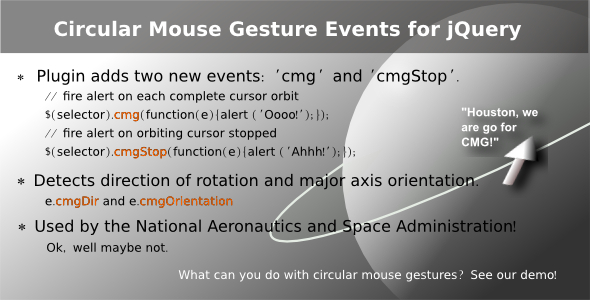 Circular Mouse Gesture Events for jQuery - CodeCanyon Item for Sale
