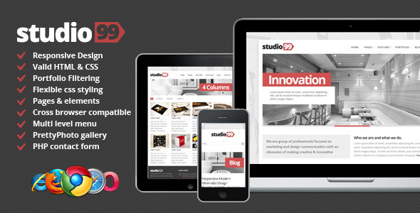 Studio99 - Responsive Modern Design - Creative Site Templates