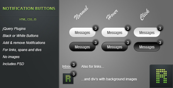 Notification Buttons - CodeCanyon Item for Sale
