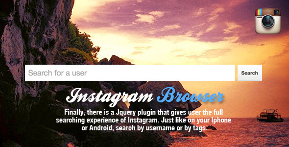 Jquery Instagram Browser - CodeCanyon Item for Sale