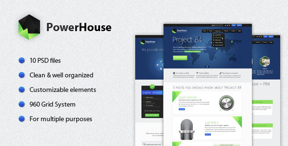 PowerHouse - Corporate PSD Templates