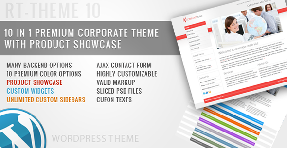 RT-Theme 10 / Business Theme 10 in 1 For Wordpress - Business Corporate