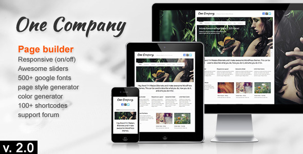 One Company - Responsive Business WordPress Theme - Business Corporate