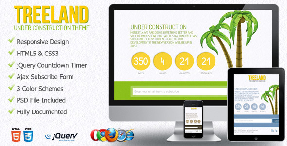 Treeland - Under Construction Theme - Under Construction Specialty Pages