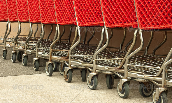 Row of Shopping Carts