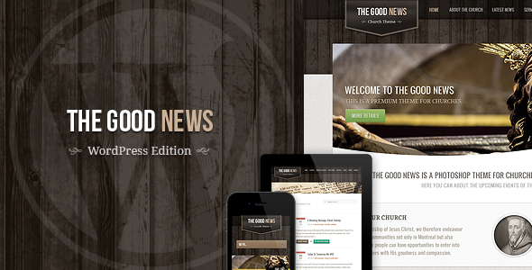 The Good News - Responsive WP Theme For Churches - Churches Nonprofit
