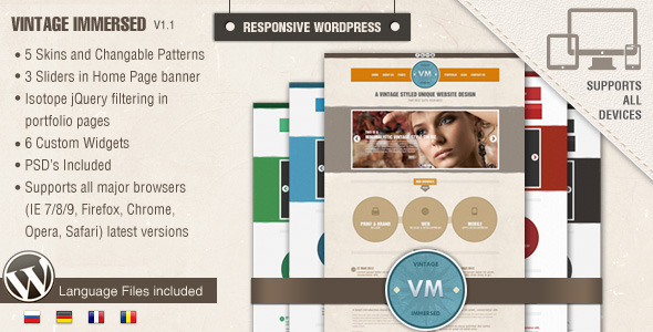 Vintage Immersed - Multipurpose WordPress Theme - Portfolio Creative