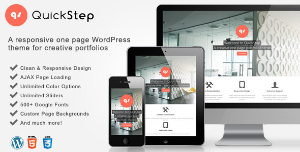 QuickStep - Responsive One Page Portfolio Theme - Portfolio Creative