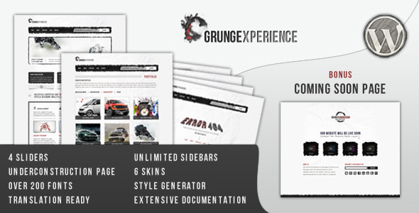 Grungexperience - Premium Wordpress Theme - Portfolio Creative