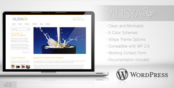 Vilisya - Minimalist Business Wordpress Theme 3 - Corporate WordPress