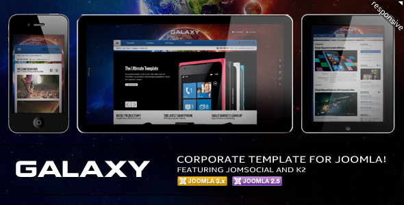 Galaxy - JomSocial Ready Corporate Template For Joomla! - Business Corporate