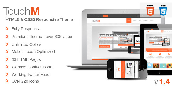 TouchM Premium HTML5 Multipurpose Responsive - Corporate Site Templates