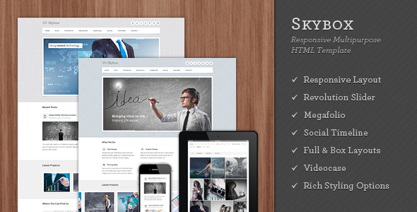 Skybox - Responsive Multipurpose HTML Template - Corporate Site Templates