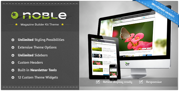 Noble - Responsive Magazine Builder Kit Theme - Blog / Magazine WordPress