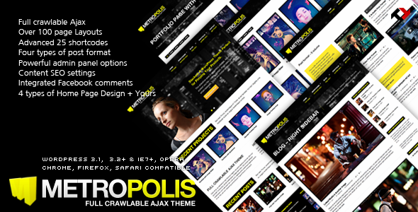 Metropolis - Ajax & Premium WP Theme for Creative - Corporate WordPress