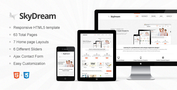 SkyDream - Responsive HTML5 Template - Creative Site Templates