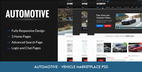 Automotive - Car Dealer - Retail PSD Templates